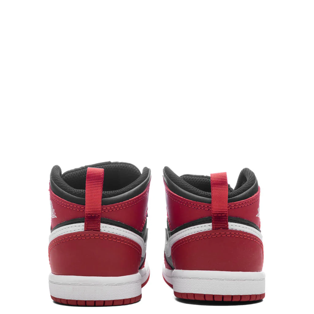Jordan 1 Mid (TD) - Black/White/Gym Red - Image 4