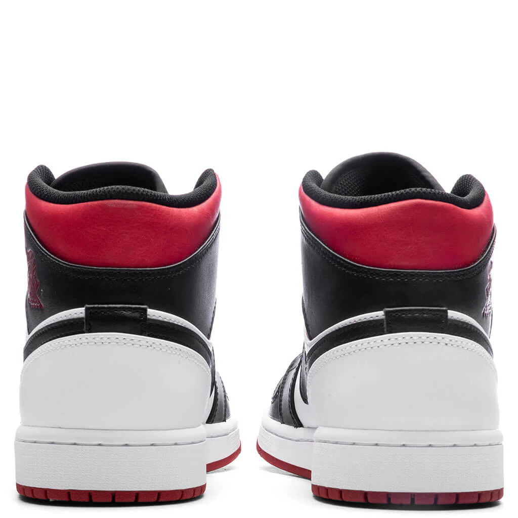 Air Jordan 1 Mid - White/Gym Red/Black - Image 4