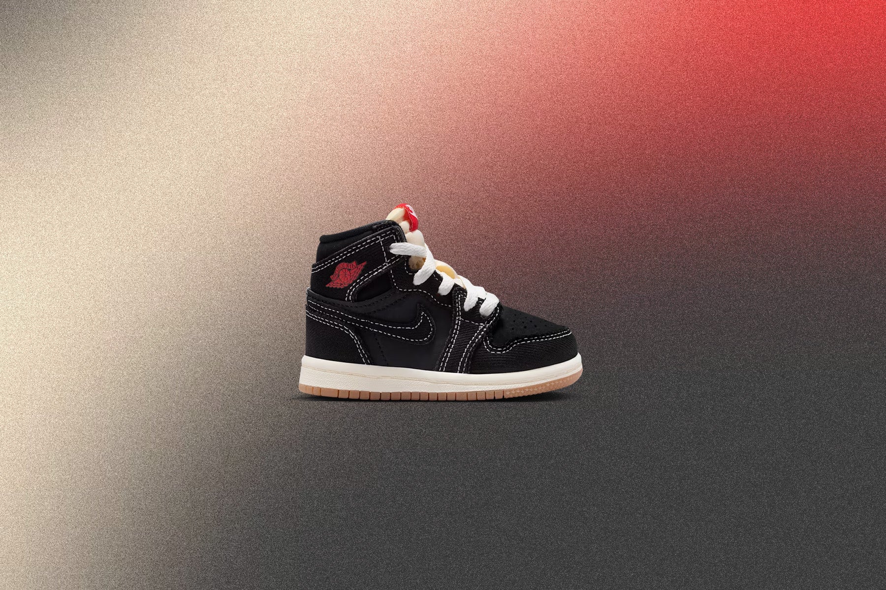 Air Jordan 1 Retro High OG 'Flight Club' (TD) - Black/Sail/Gum Medium Brown - Image 2