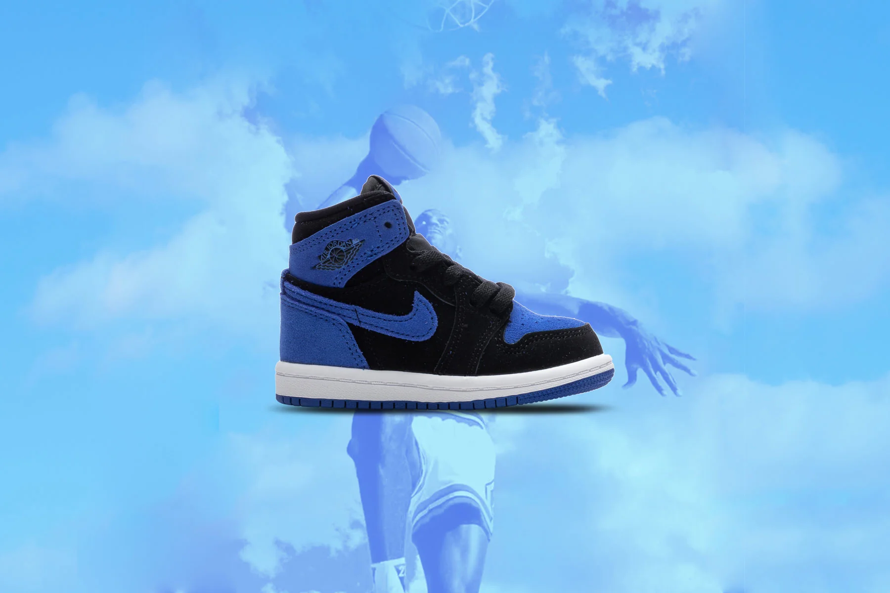 Air Jordan 1 Retro High OG (TD) 'Royal Reimagined' - Black/Royal Blue/White - Image 5