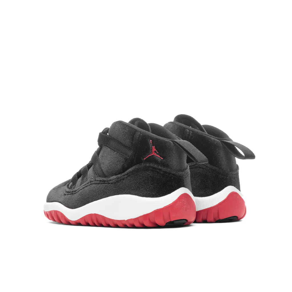 Jordan 11 Retro (TD) 'Bred Velvet' - Black/Gym Red/White - Image 3