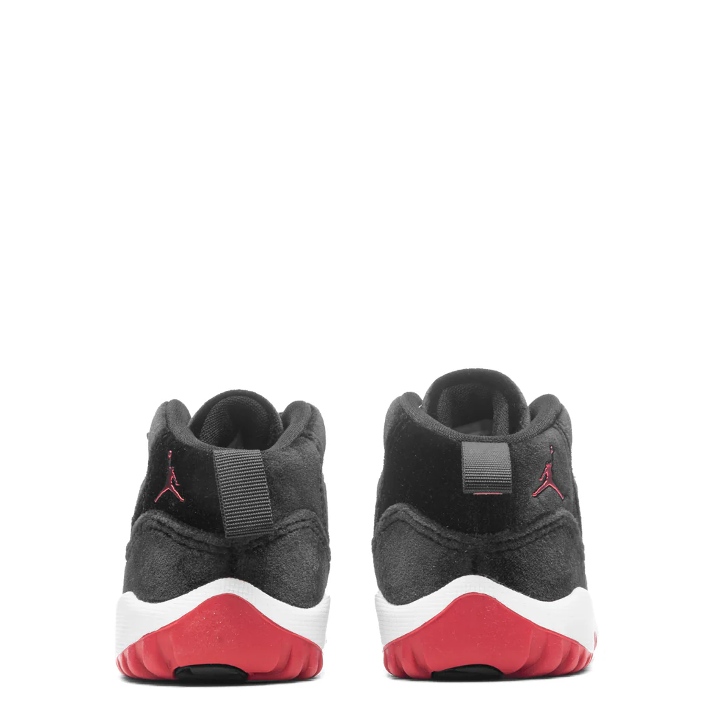 Jordan 11 Retro (TD) 'Bred Velvet' - Black/Gym Red/White - Image 4