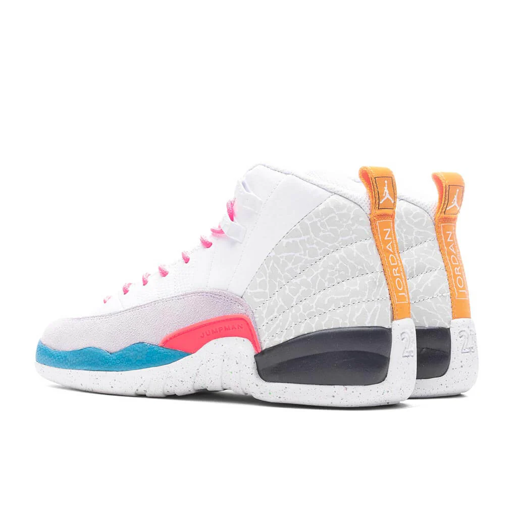 Air Jordan 12 Retro (GS) - White/Vapor Green/Photon Dust - Image 3