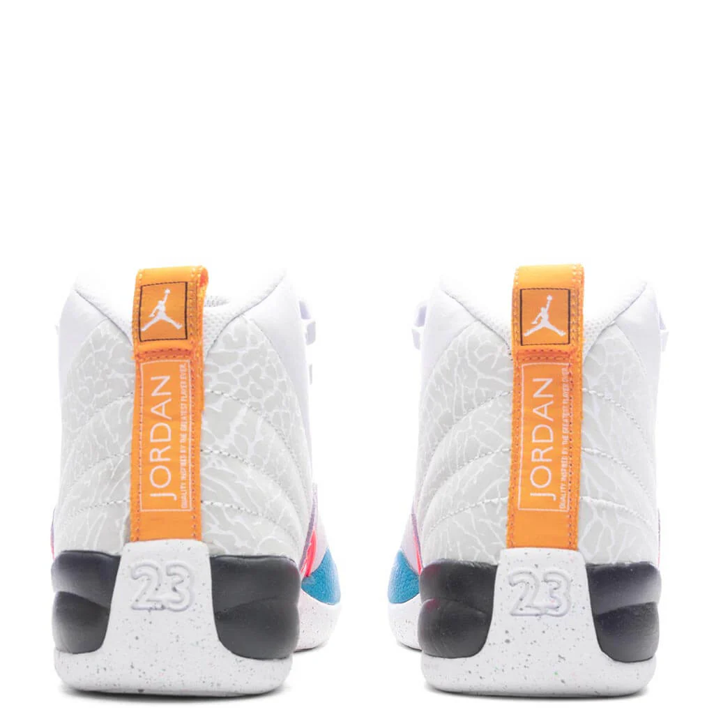 Air Jordan 12 Retro (GS) - White/Vapor Green/Photon Dust - Image 4
