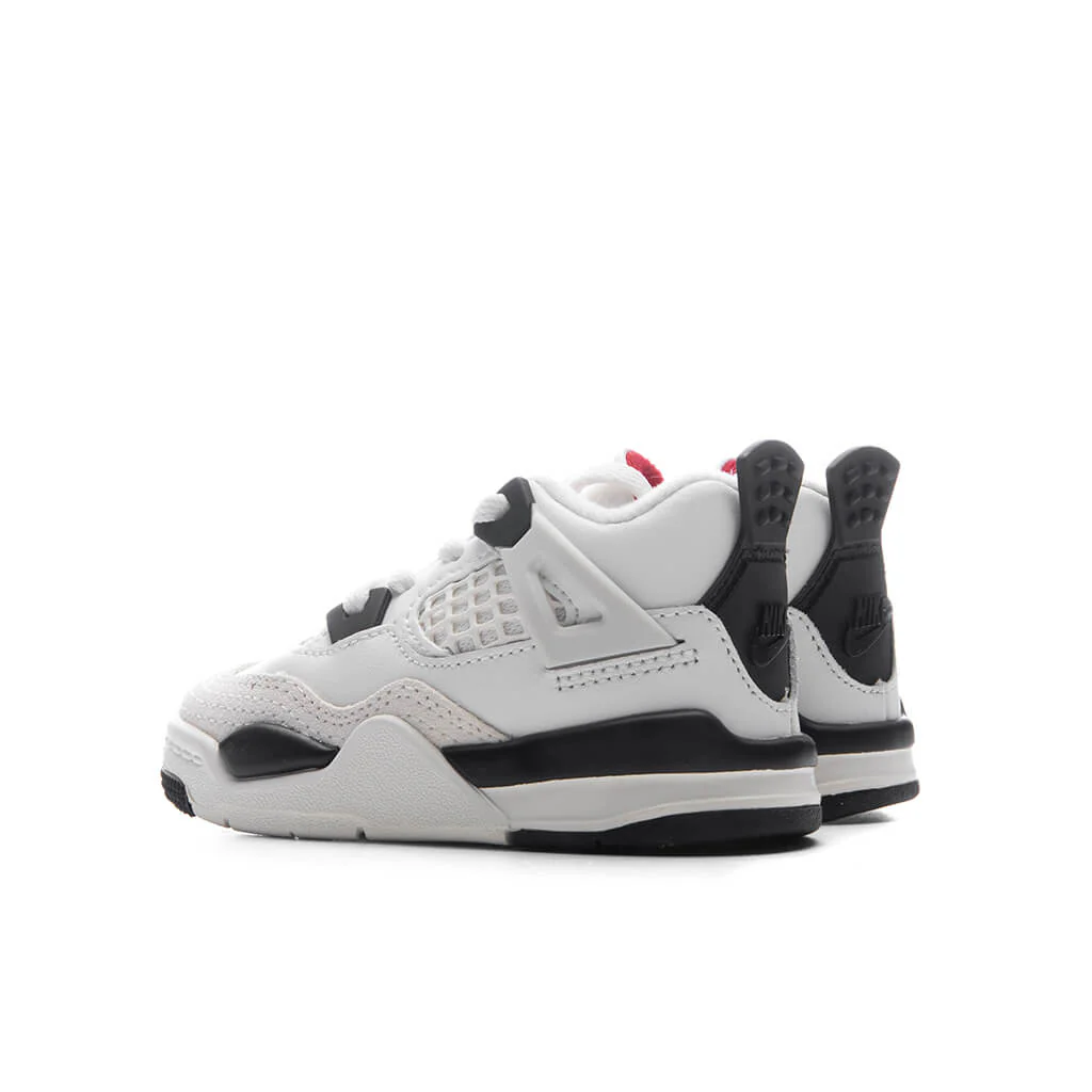 Air Jordan 4 Retro OG 'Flight Club' (TD) - Sail/Black/University Red - Image 3