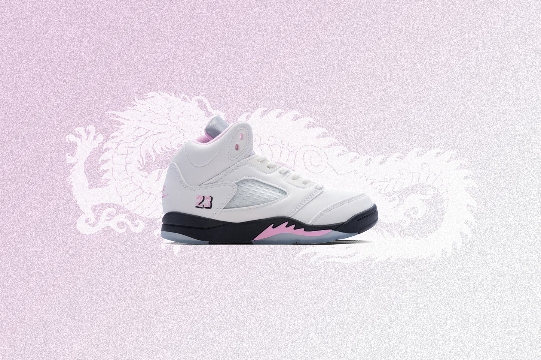 Air Jordan 5 Retro OG '35th Anniversary' (PS) - White/Black/Med Soft Pink/White - Image 5