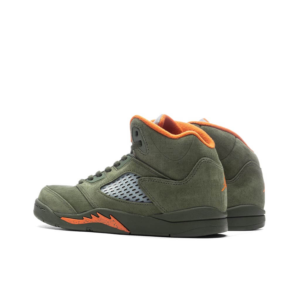 Air Jordan 5 Retro 'Olive' (PS) - Army Olive/Solar Orange - Image 3