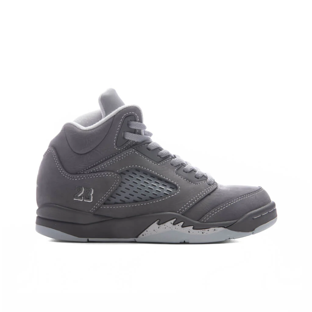 Air Jordan 5 Retro 'Wolf Grey' (PS) - Light Graphite/White/Wolf Grey