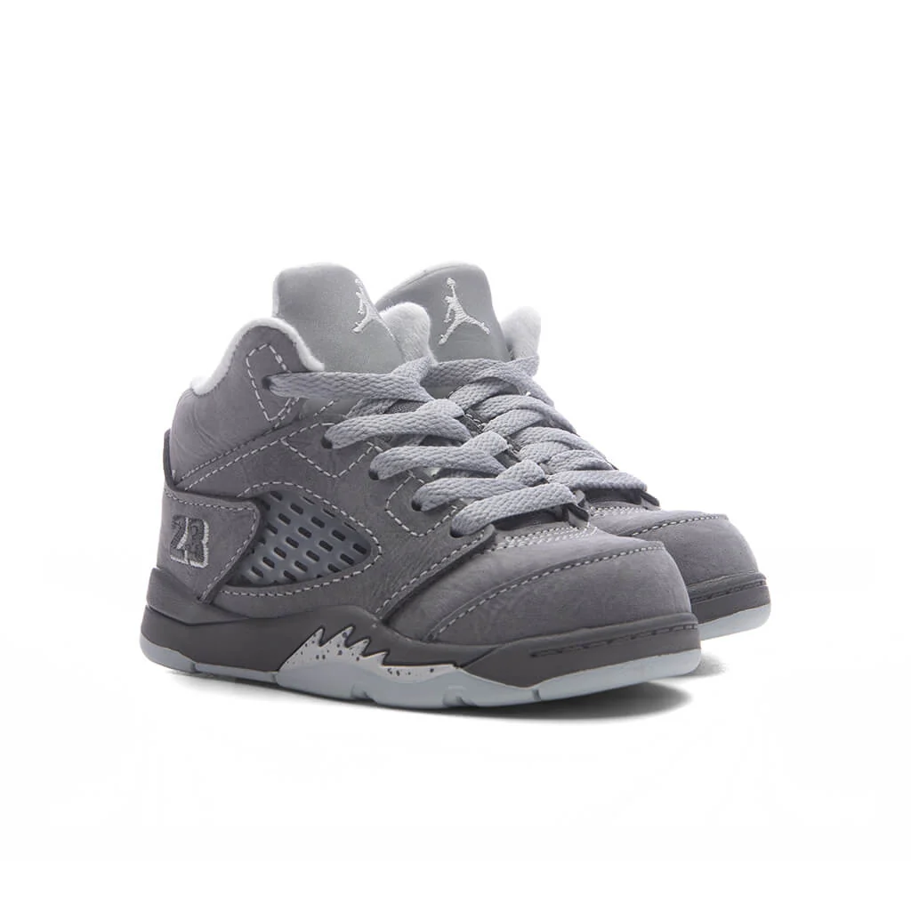 Air Jordan 5 Retro 'Wolf Grey' (TD) - Light Graphite/White/Wolf Grey - Image 2