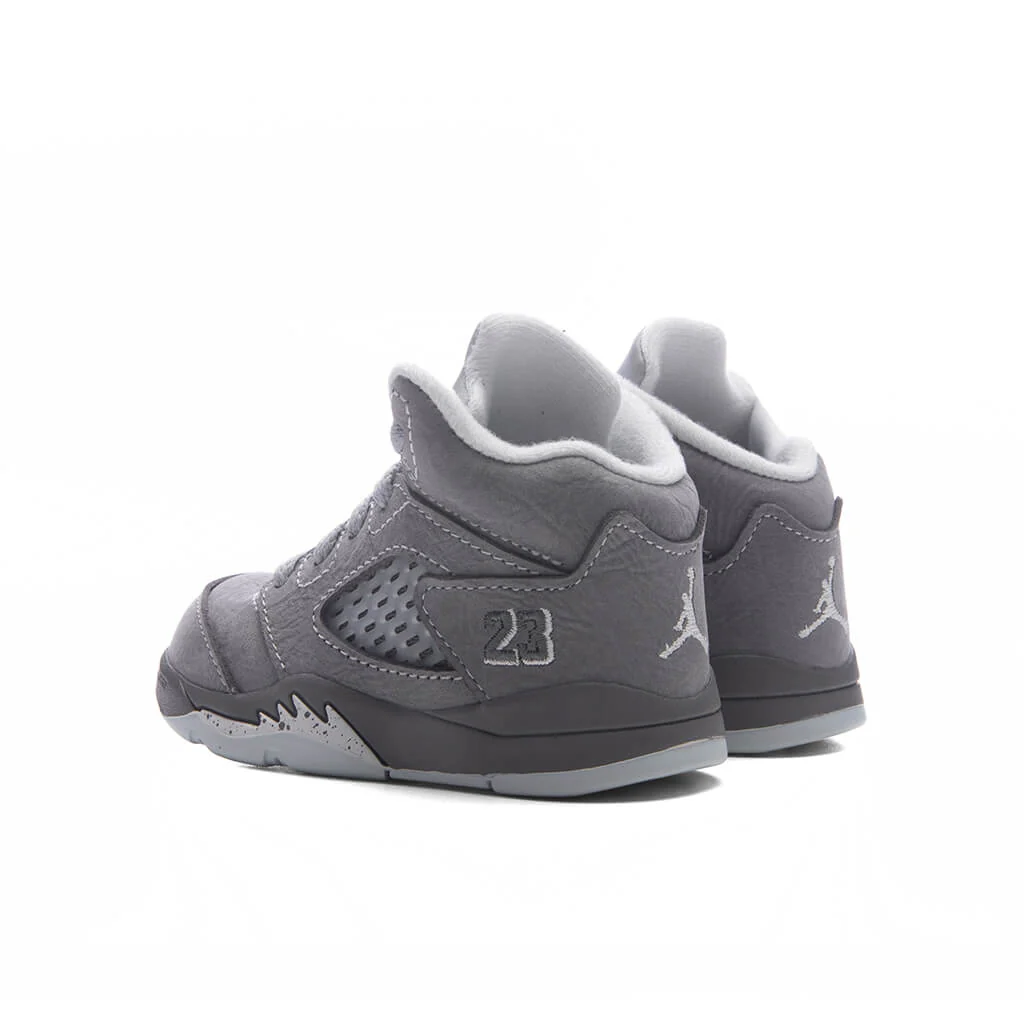 Air Jordan 5 Retro 'Wolf Grey' (TD) - Light Graphite/White/Wolf Grey - Image 3