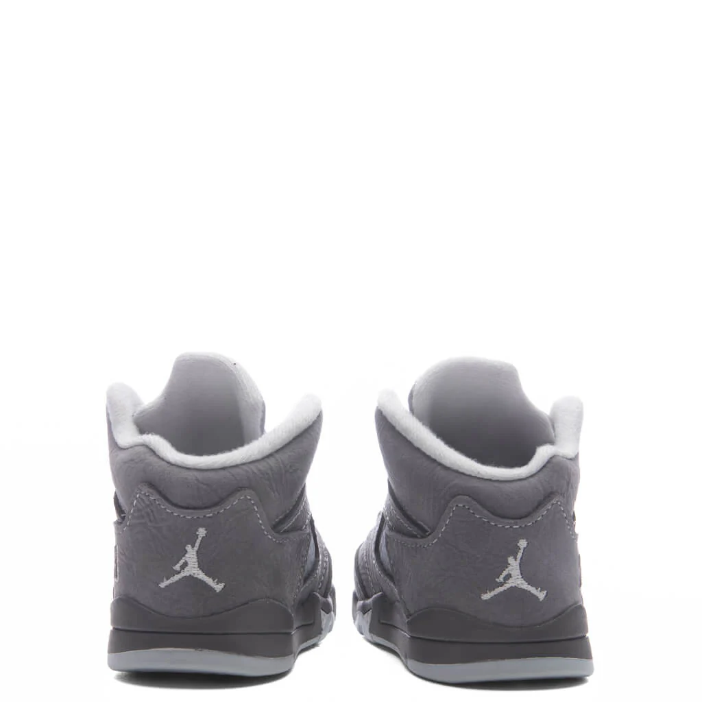 Air Jordan 5 Retro 'Wolf Grey' (TD) - Light Graphite/White/Wolf Grey - Image 4