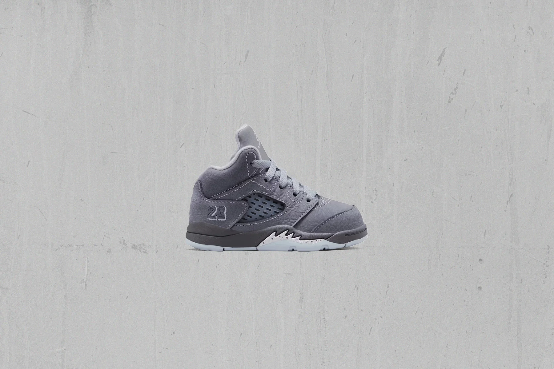 Air Jordan 5 Retro 'Wolf Grey' (TD) - Light Graphite/White/Wolf Grey - Image 5