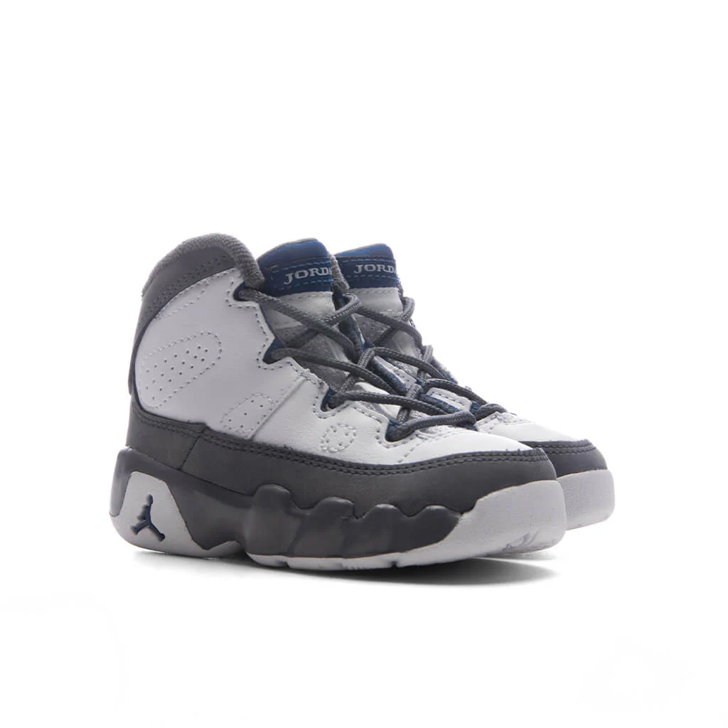 Air Jordan 9 Retro 'Flint Grey' (TD) - White/French Blue/Flint Grey - Image 2
