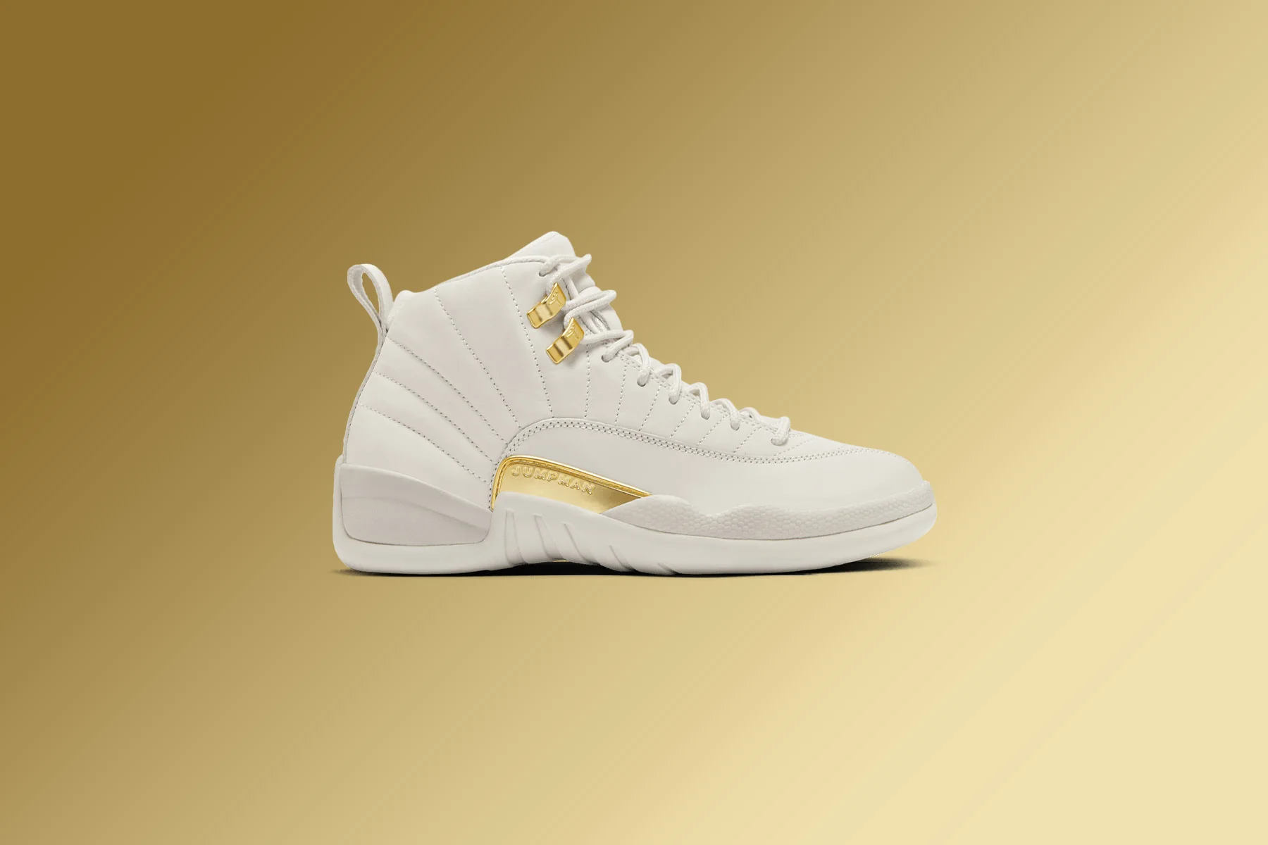 Women's Air Jordan 12 Retro - Phantom/Metallic Gold/White - Image 5