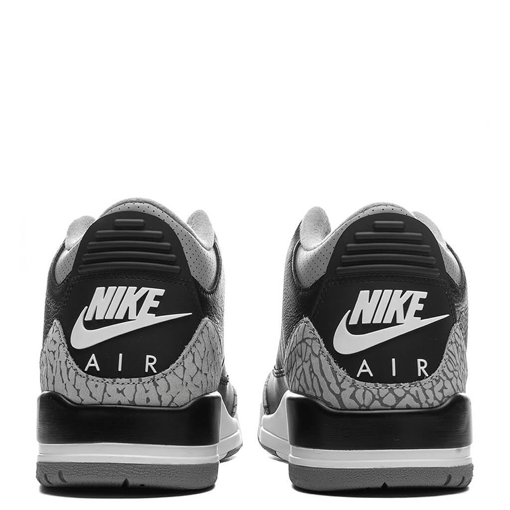 Air Jordan 3 Retro (GS) 'Black Cement' - Black/Fire Red/Cement Grey/Summit White - Image 4