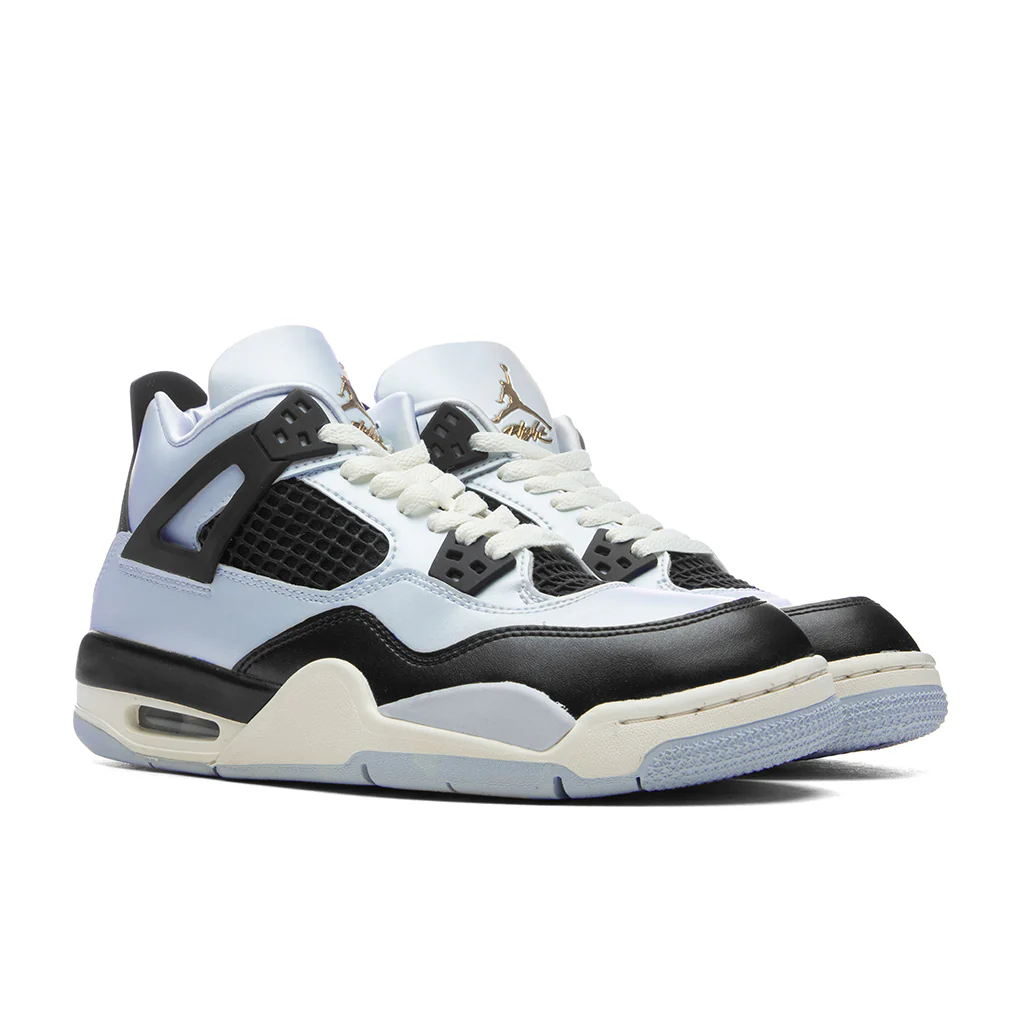 Air Jordan 4 Retro (GS) - Pure Platinum/Metallic Gold/Black/Sail - Image 2