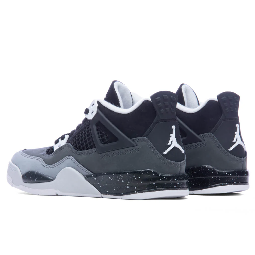 Air Jordan 4 Retro (PS) Fear - Black/White/Anthracite/Black - Image 3
