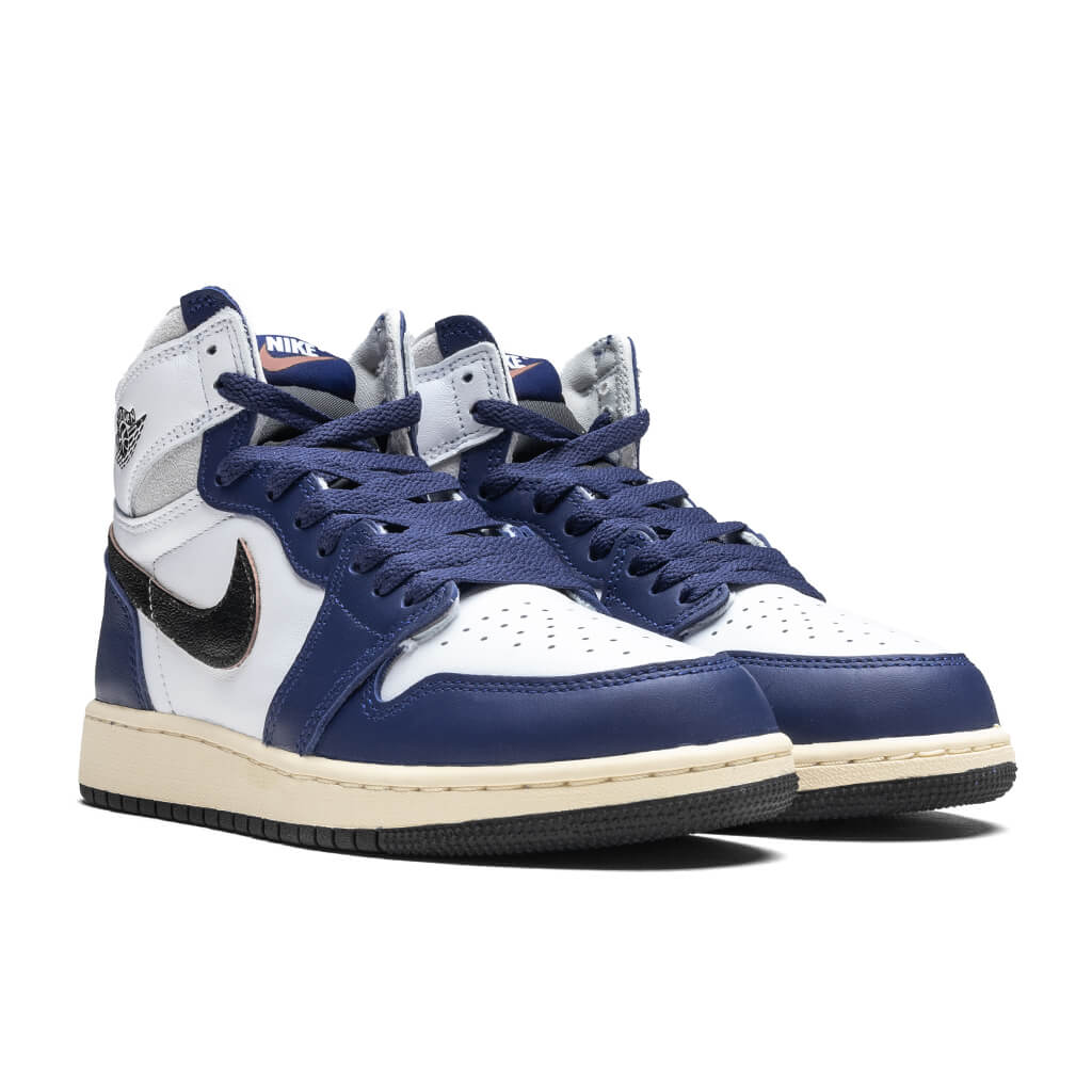 Air Jordan 1 High OG 'Rare Air' (GS) - White/Black/Neutral Grey/Deep Royal Blue - Image 2
