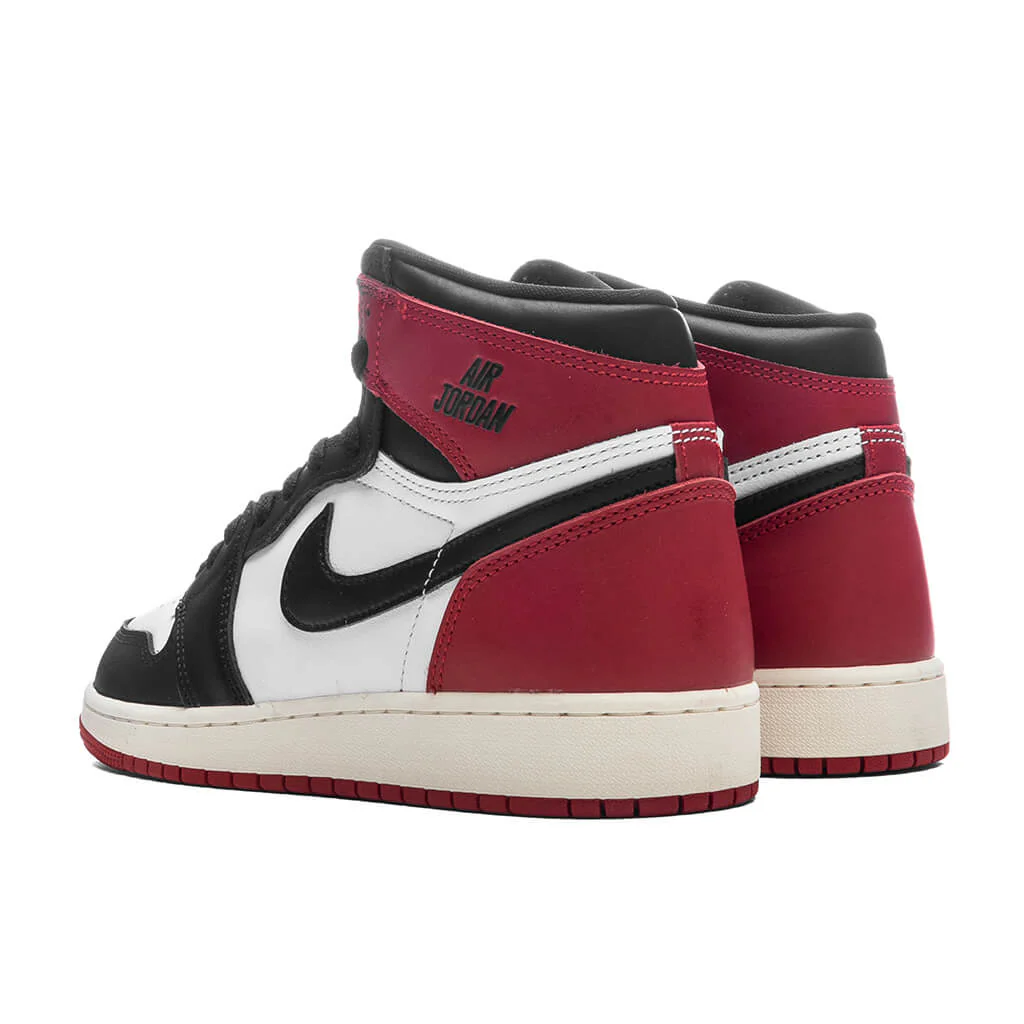 Air Jordan 1 Retro High OG 'Black Toe Reimagined' (GS)  - White/Black/Varsity Red/Sail - Image 3