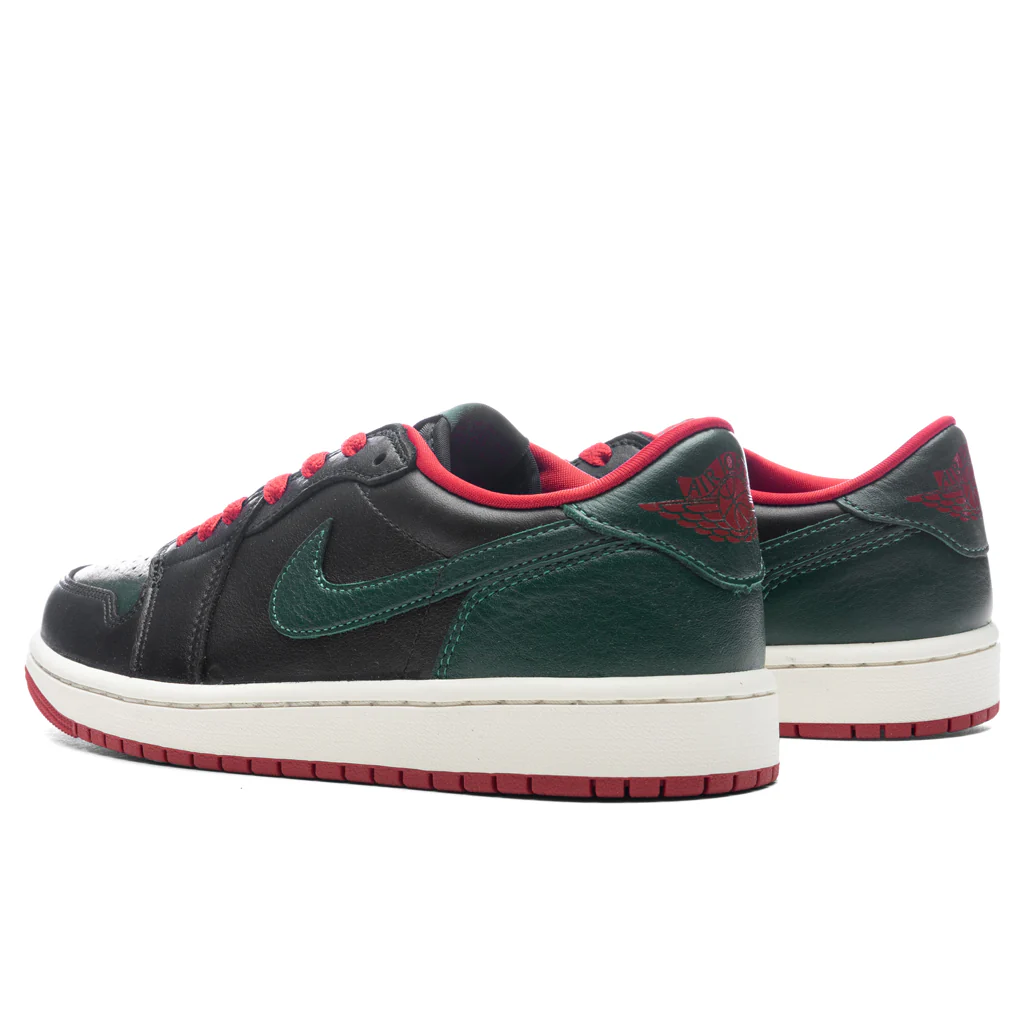 Women's Air Jordan 1 Low OG - Black/Gorge Green/Varsity Red - Image 4