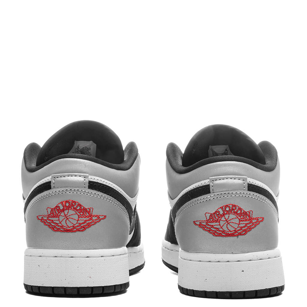 Air Jordan 1 Low SE (GS) - White/Fire Red/Black/Matte Silver - Image 4