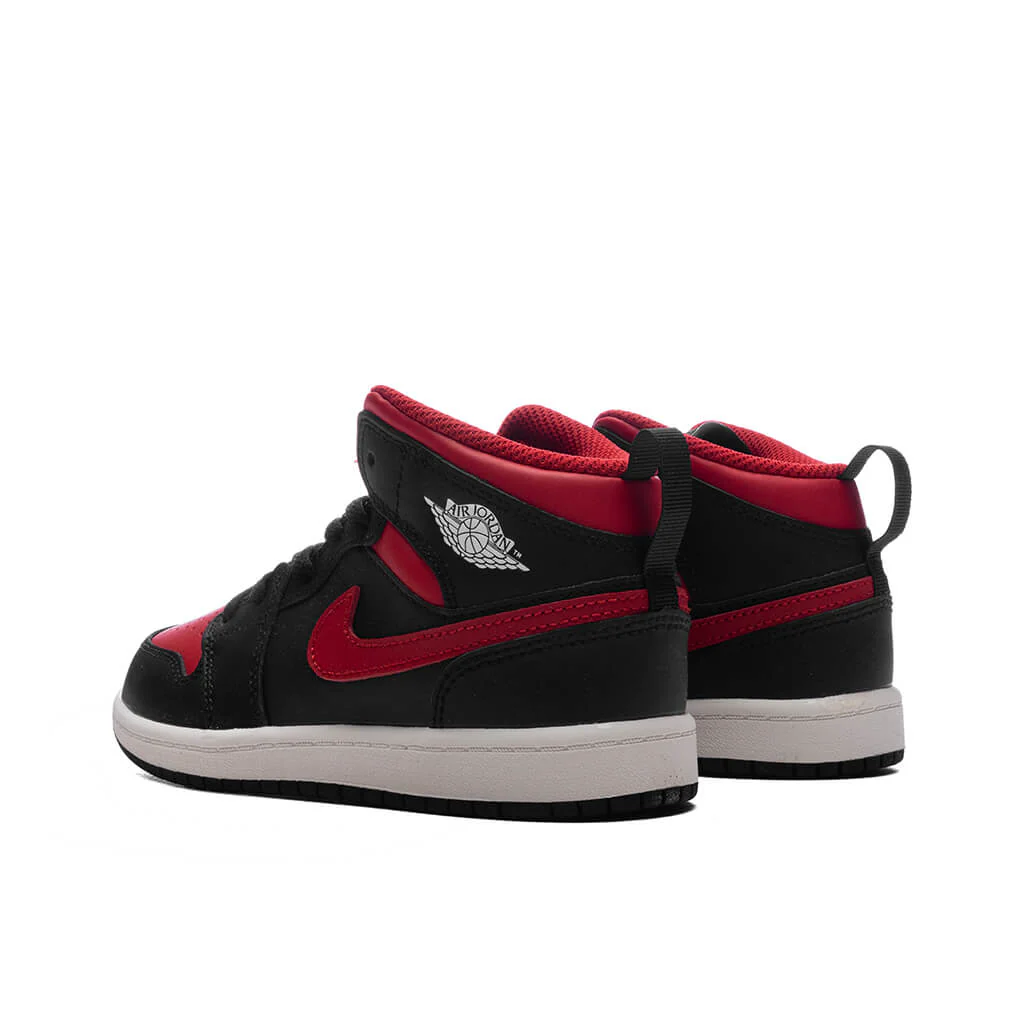Air Jordan 1 Mid (PS) - Black/Varsity Red/Summit White - Image 3