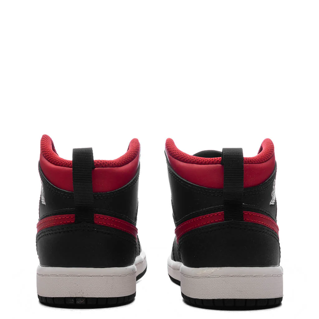 Air Jordan 1 Mid (PS) - Black/Varsity Red/Summit White - Image 4