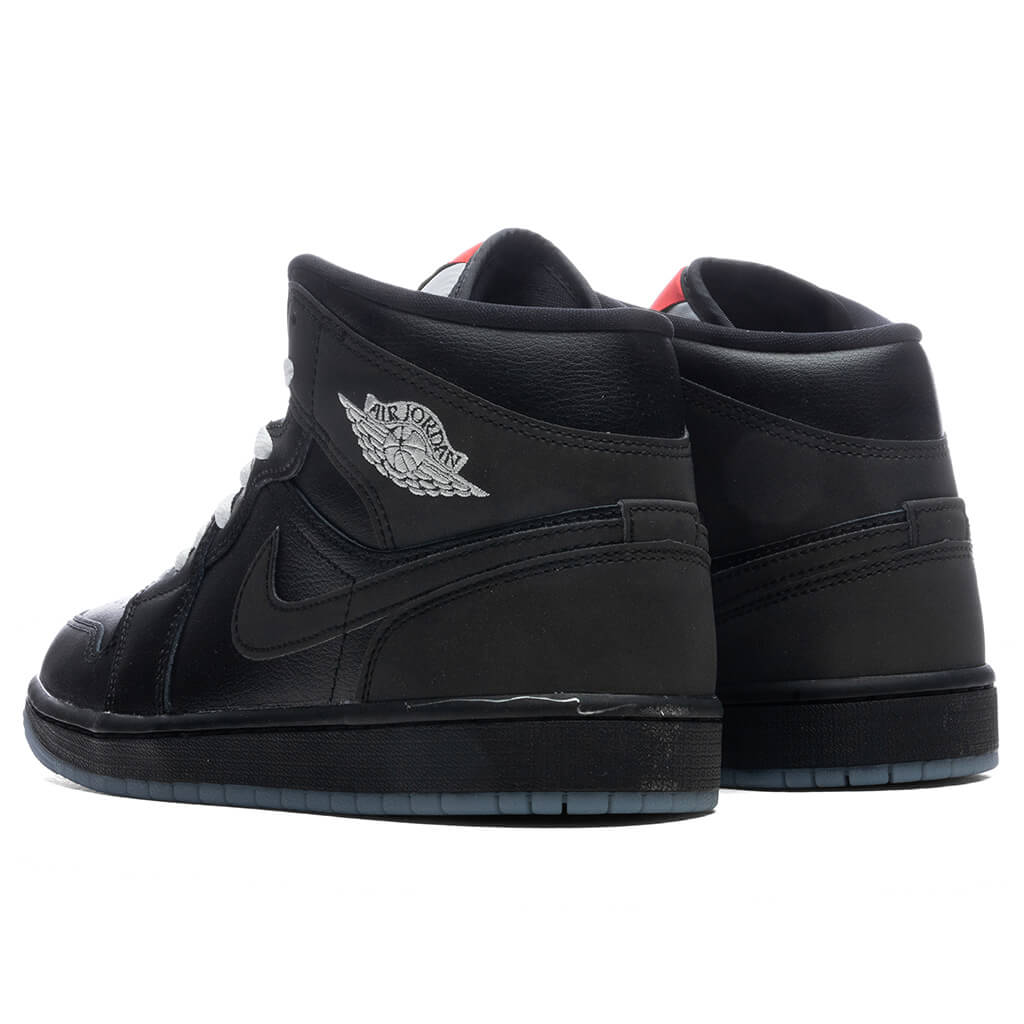 Air Jordan 1 Mid 'Black Metallic Reimagined' - Black/White/Wolf Grey - Image 3