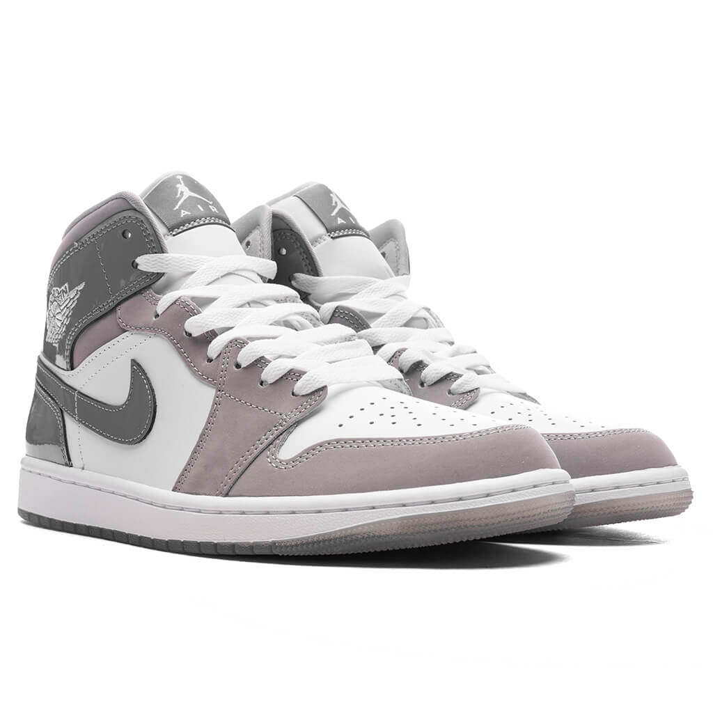 Air Jordan 1 Mid SE - White/Cool Grey/Medium Grey - Image 2