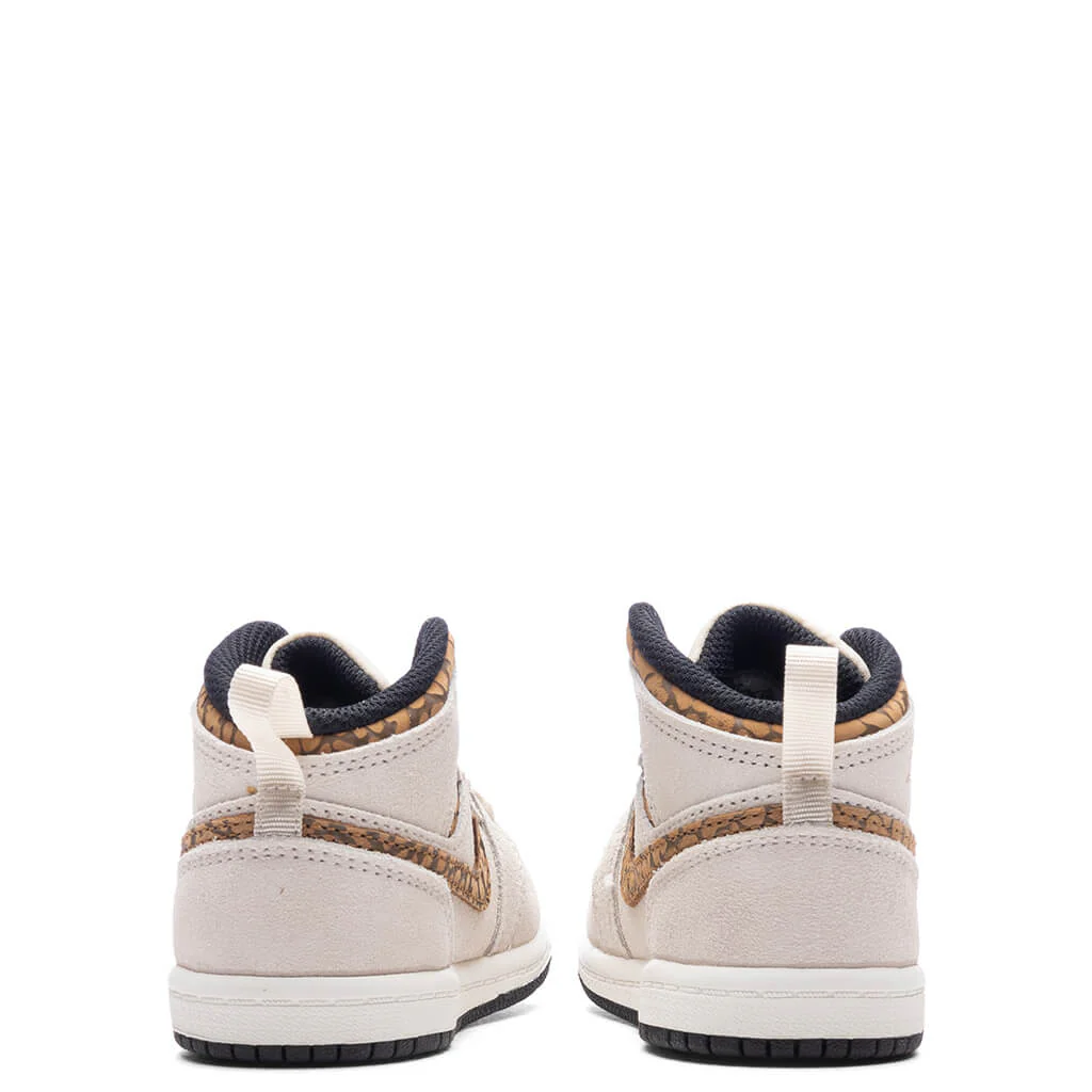 Air Jordan 1 Mid (TD) - Light Orewood Brown/Metallic Gold/White - Image 4