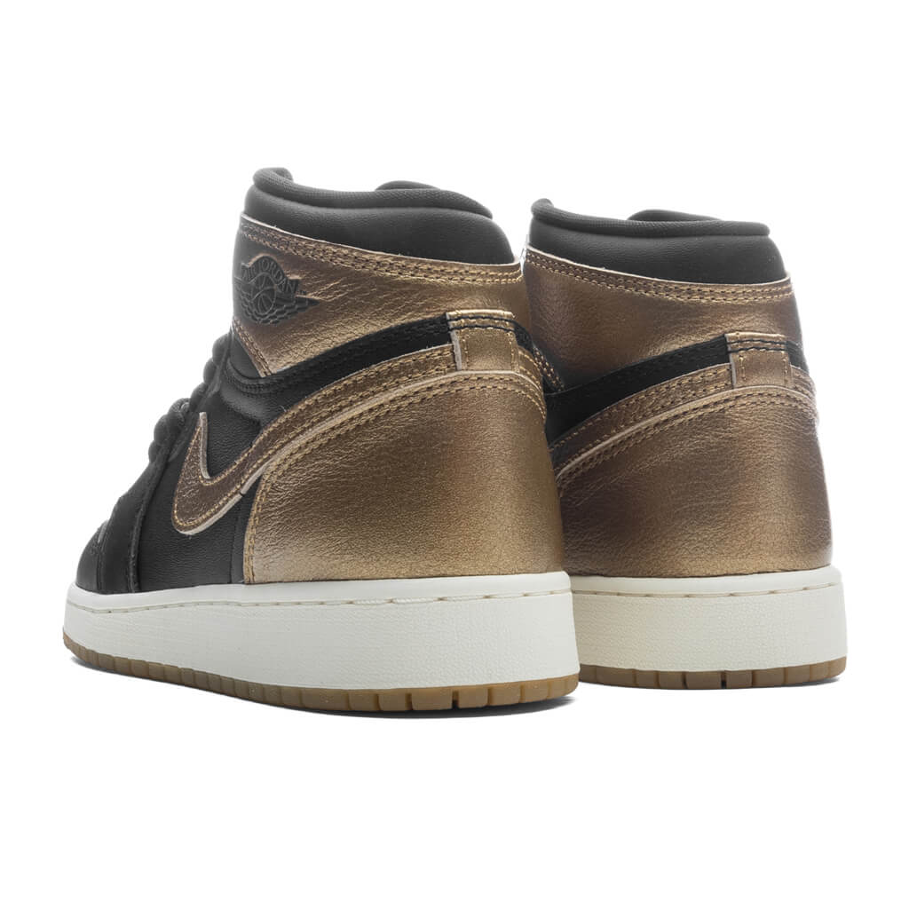 Air Jordan 1 Retro High OG (GS) 'Black and Gold' - Black/Metallic Gold/Sail - Image 3