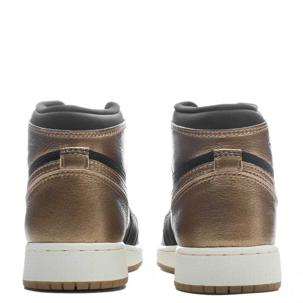Air Jordan 1 Retro High OG (GS) 'Black and Gold' - Black/Metallic Gold/Sail - Image 4