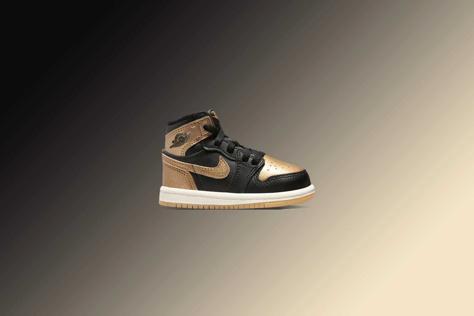 Air Jordan 1 Retro High OG (TD) 'Black and Gold' - Black/Metallic Gold/Sail - Image 5