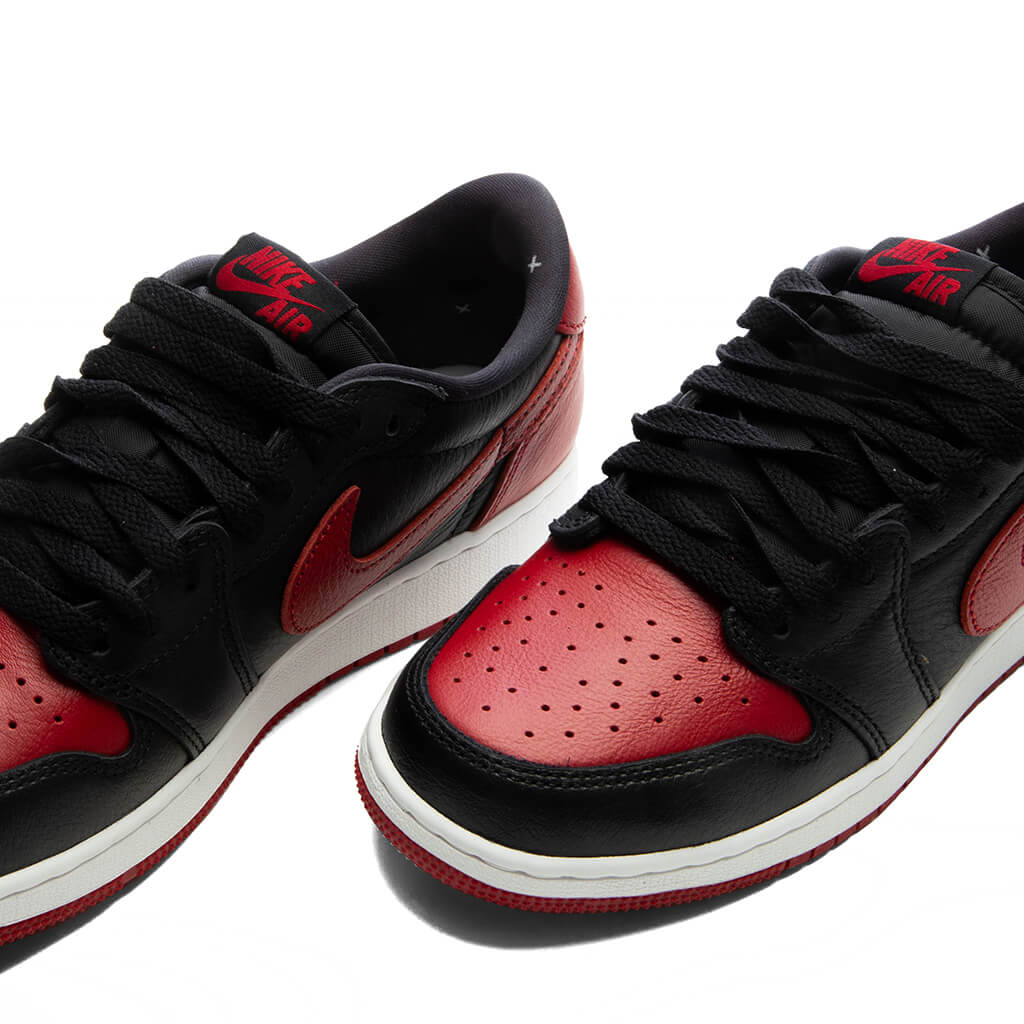 Air Jordan 1 Retro Low OG 'Banned' (GS) - Black/Varsity Red/Summit White - Image 3