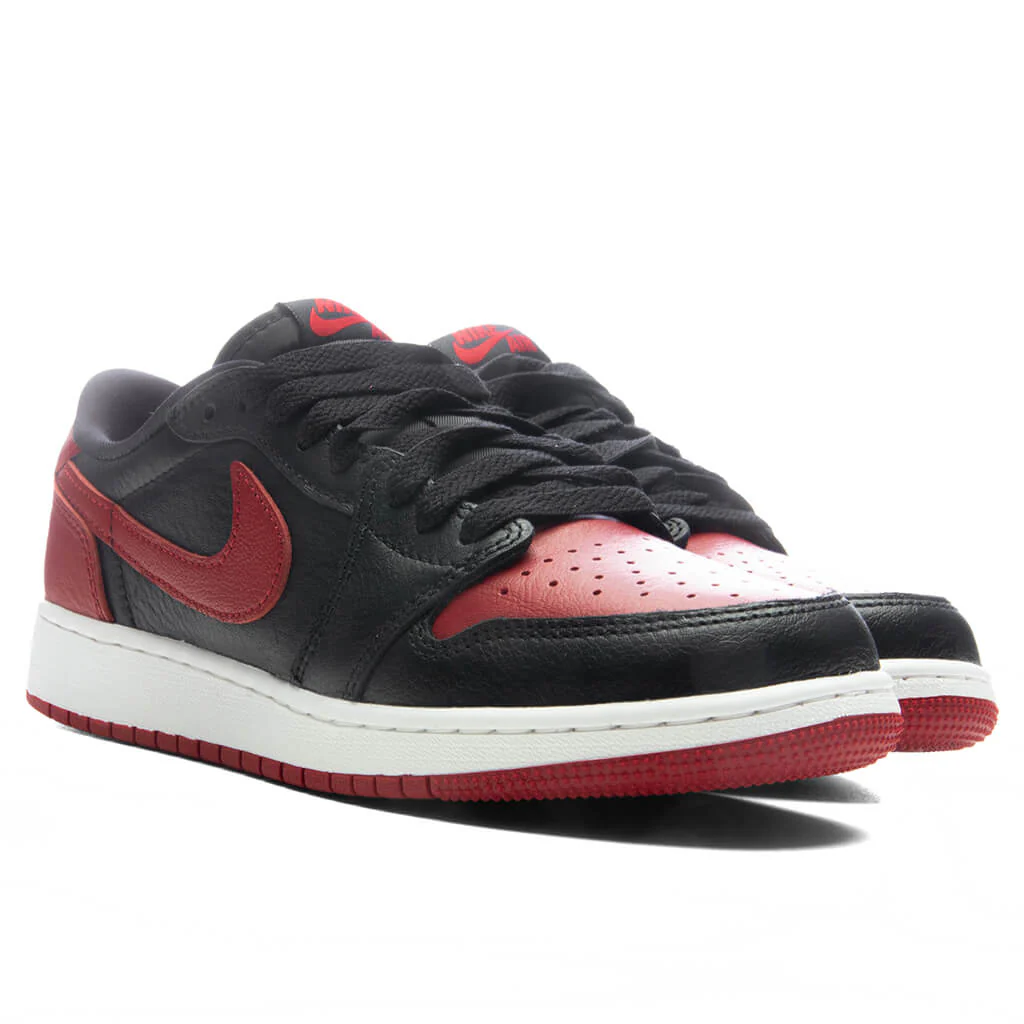 Air Jordan 1 Retro Low OG 'Banned' (GS) - Black/Varsity Red/Summit White - Image 5