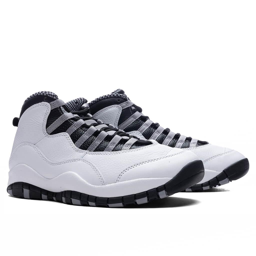 Air Jordan 10 Retro 'Steel' - White/Black/Light Steel Grey/Dark Powder Blue - Image 2