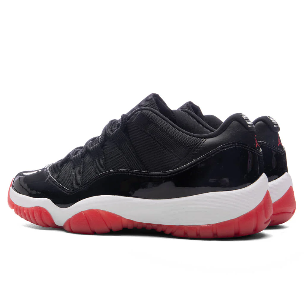 Air Jordan 11 Retro Low 'Bred' - Black/Varsity Red/White - Image 3