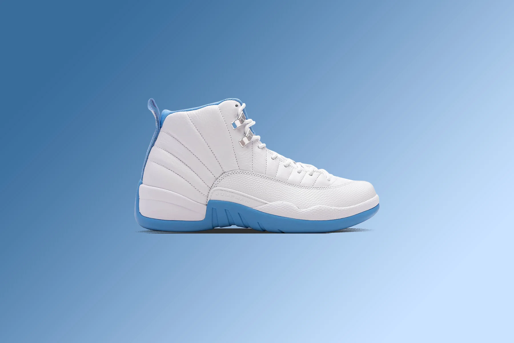 Air Jordan 12 Retro 'Melo' - White/University Blue/Metallic Silver - Image 5