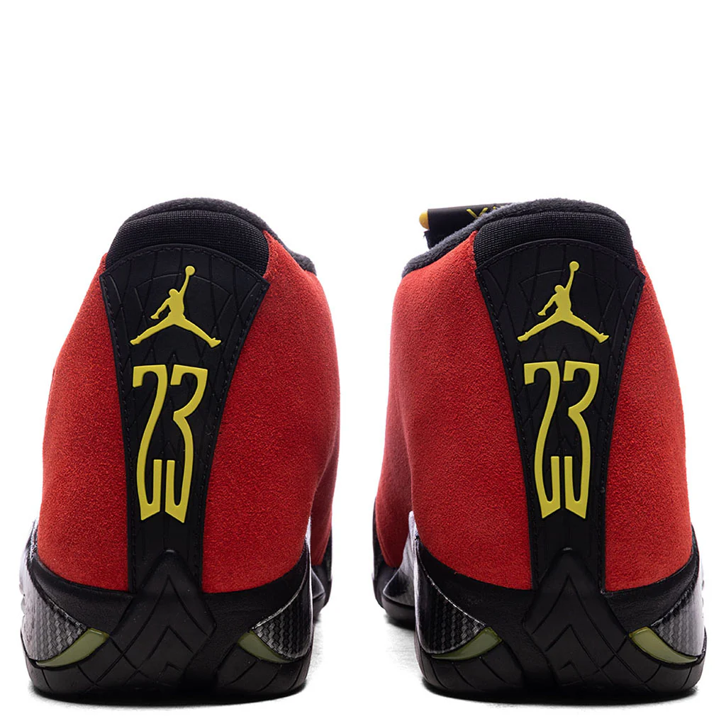 Air Jordan 14 Retro `Ferrari` - Challenge Red/Vibrant Yellow/Black - Image 4
