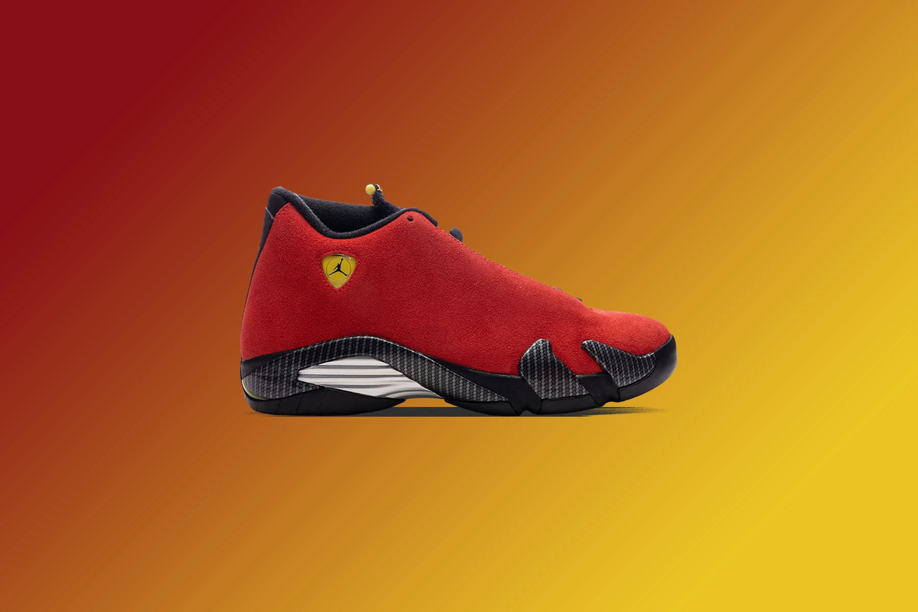 Air Jordan 14 Retro `Ferrari` - Challenge Red/Vibrant Yellow/Black - Image 5
