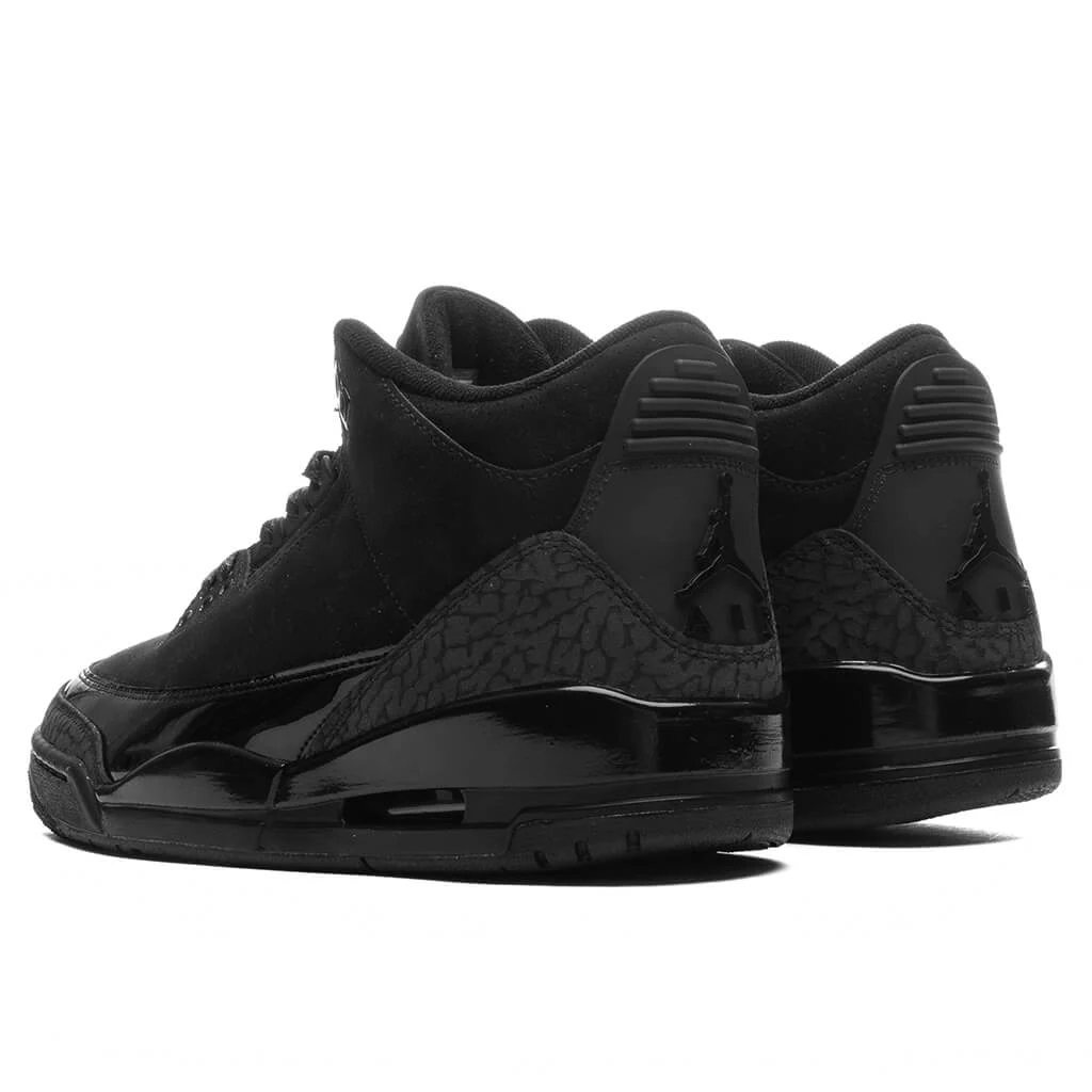 Air Jordan 3 Retro 'Black Cat' - Black/Dark Charcoal/White - Image 3