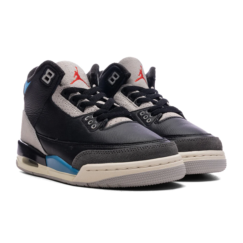 Air Jordan 3 Retro OG 'Rare Air' (GS) - Black/Chile Red/Neutral Grey - Image 2