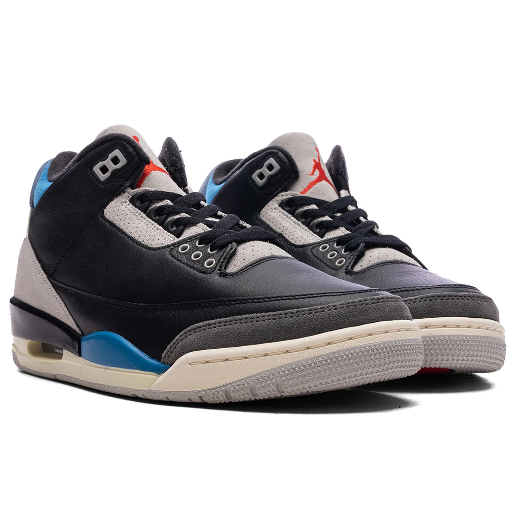 Air Jordan 3 Retro OG 'Rare Air' - Black/Chile Red/Neutral Grey - Image 2