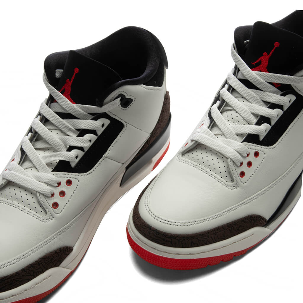 Air Jordan 3 Retro OG 'World's Best Dad' - Sail/Black/University Red/Pale Ivory - Image 3