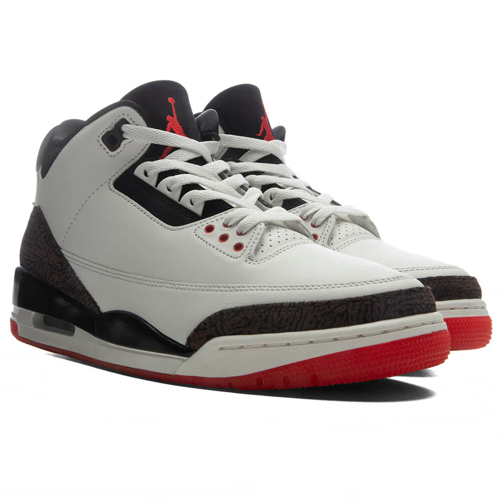 Air Jordan 3 Retro OG 'World's Best Dad' - Sail/Black/University Red/Pale Ivory - Image 5