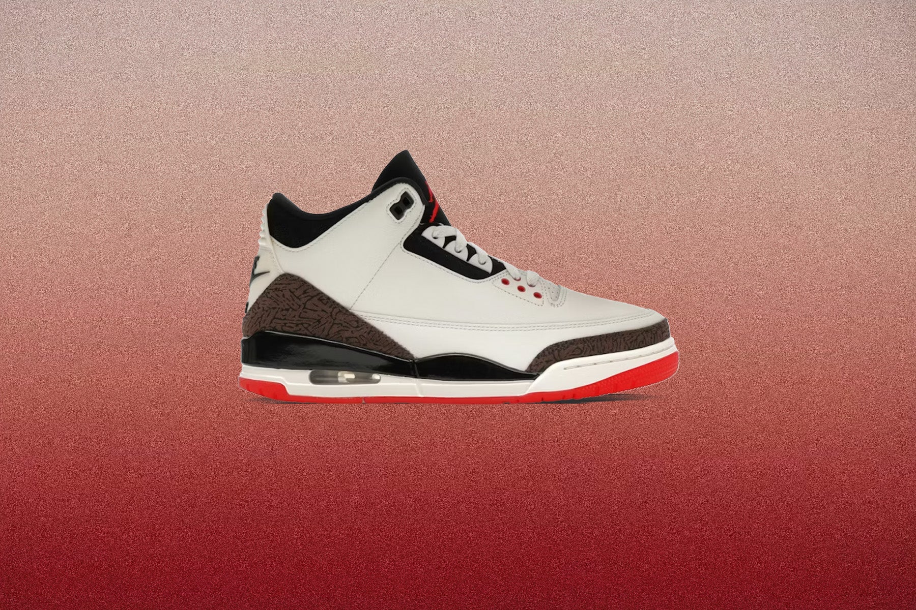 Air Jordan 3 Retro OG 'World's Best Dad' - Sail/Black/University Red/Pale Ivory - Image 7