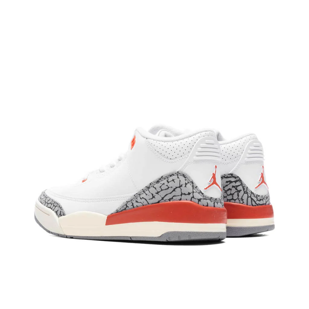 Air Jordan 3 Retro (PS) 'Georgia Peach' - White/Cosmic Clay/Sail - Image 3