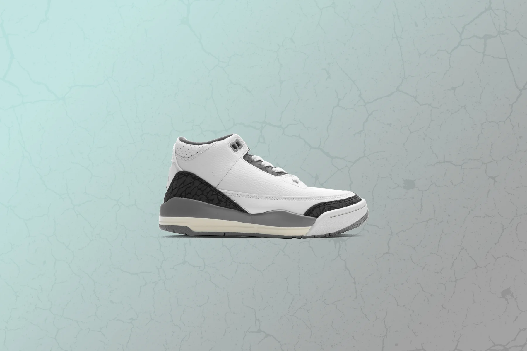 Air Jordan 3 Retro (PS) - Summit White/Fire Red/Cement Grey - Image 5