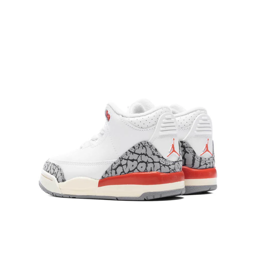 Air Jordan 3 Retro (TD) 'Georgia Peach' - White/Cosmic Clay/Sail - Image 3