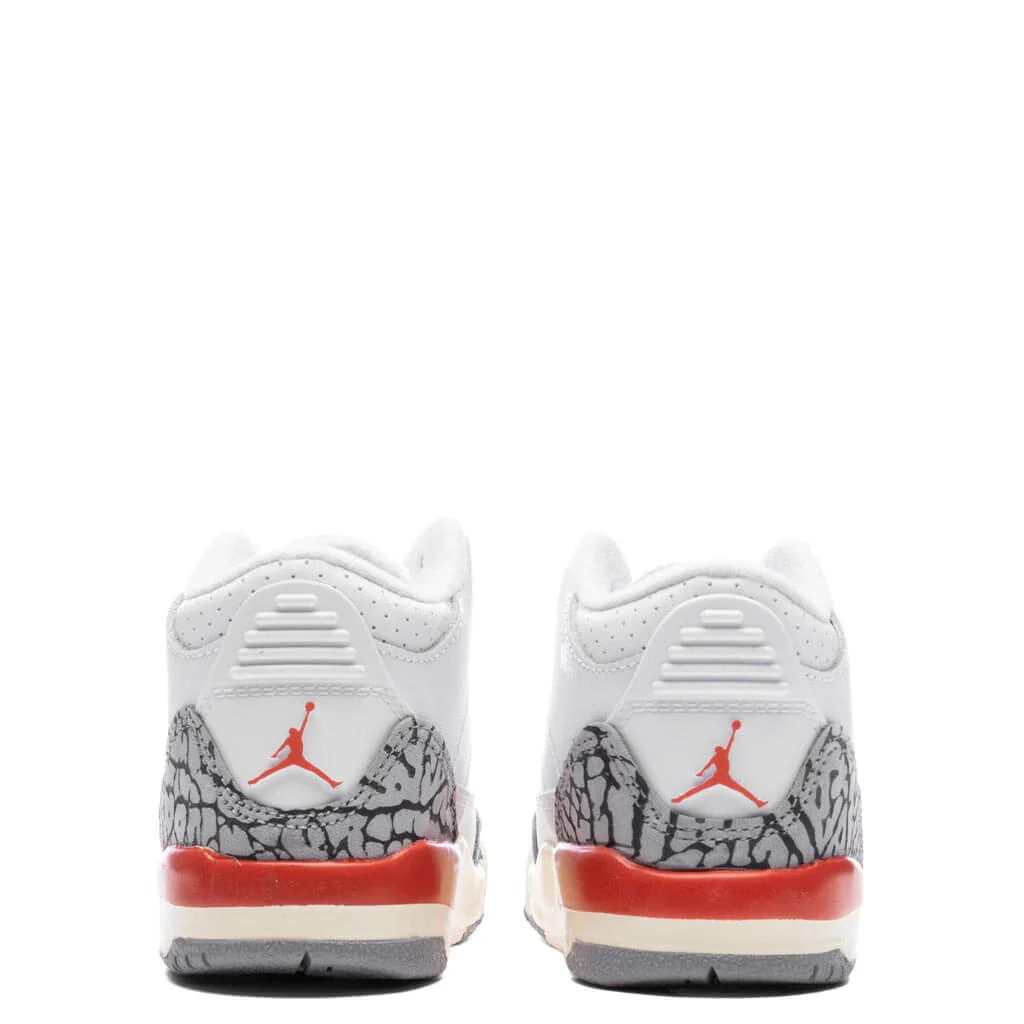 Air Jordan 3 Retro (TD) 'Georgia Peach' - White/Cosmic Clay/Sail - Image 4
